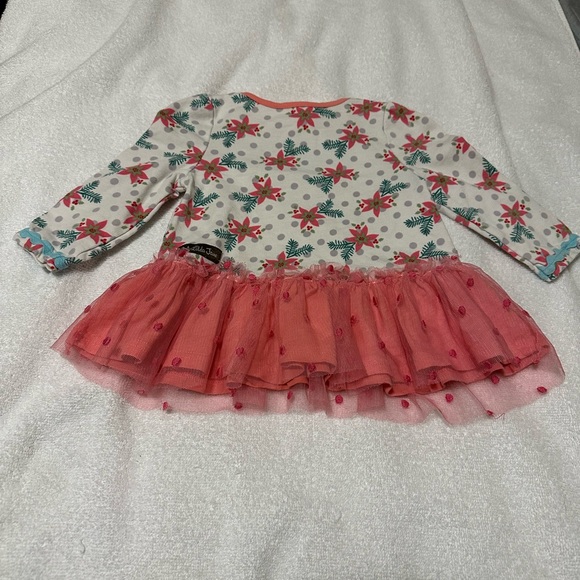 Matilda Jane Christmas dress pink with poinsettias size 6-12 months - Picture 5 of 5